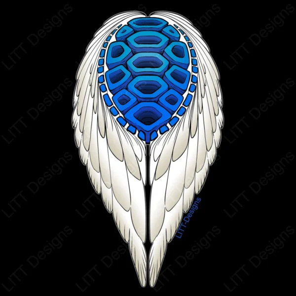 Blue Shell Digital Illustration - LITT Designs