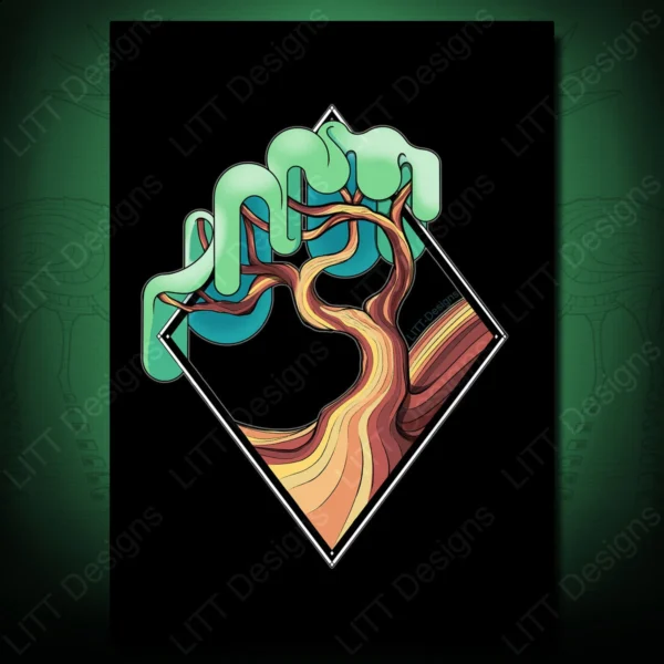 Bubblegum Tree Art Print - LITT Designs