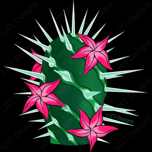 Cactus Digital Illustration - LITT Designs