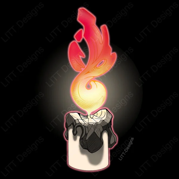 Candle Digital Illustration - LITT Designs