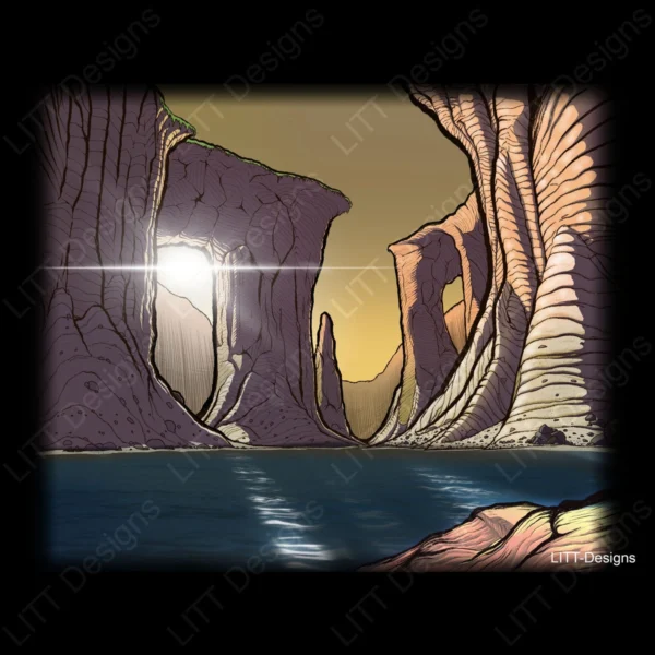 Chasm Digital Illustration - LITT Designs