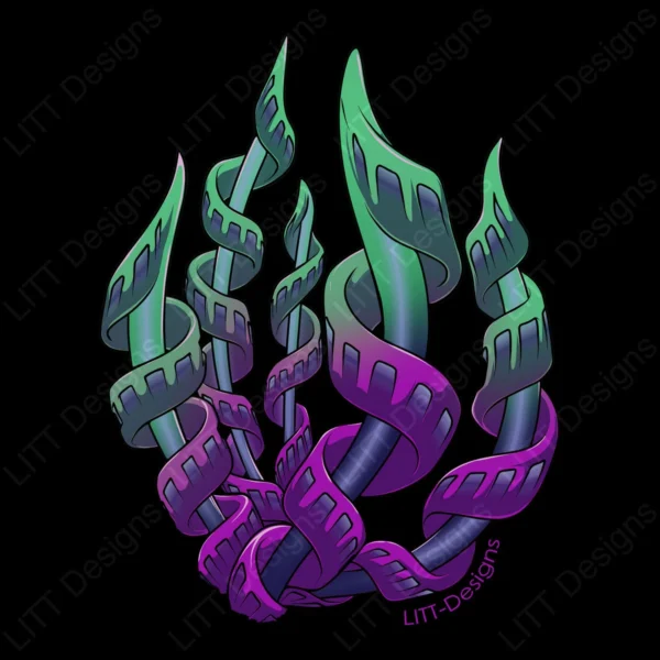 Filmstrip Grass Digital Illustration - LITT Designs