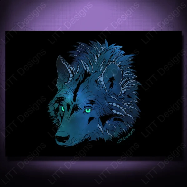 Galaxy Wolf Art Print - LITT Designs