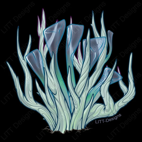 Ice Flower Digital Illustration - LITT Designs