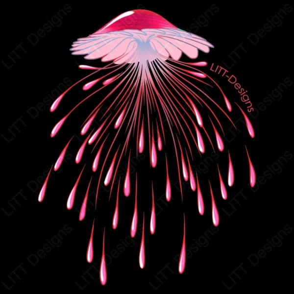 Jellyfish Digital Illustration - LITT Designs