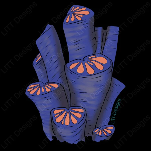 Lava Leaf Digital Illustration - LITT Designs