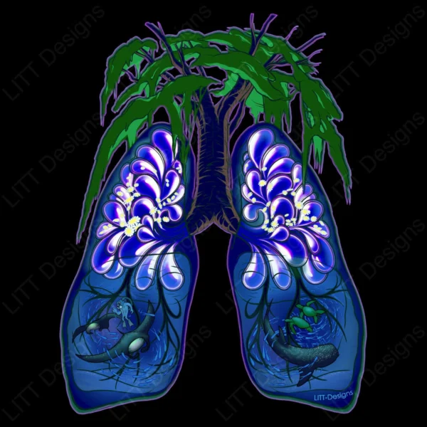 Lungs Digital Illustration - LITT Designs