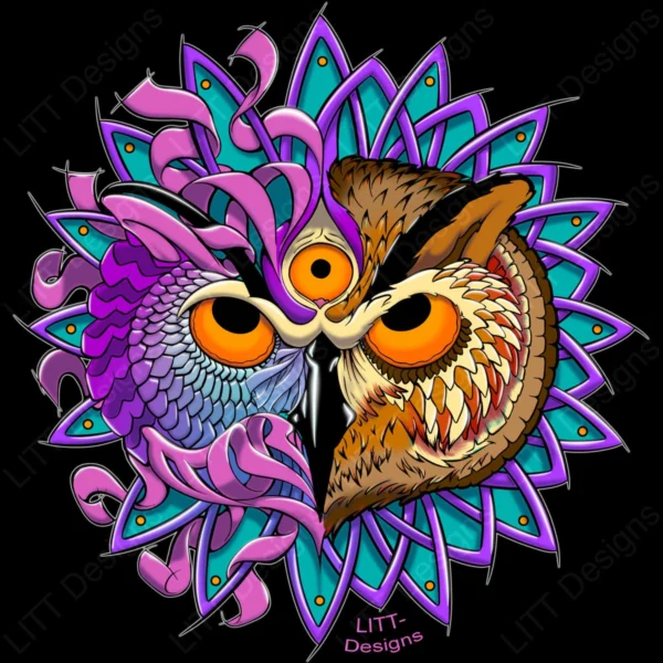 Owl Digital Illustration - LITT Designs