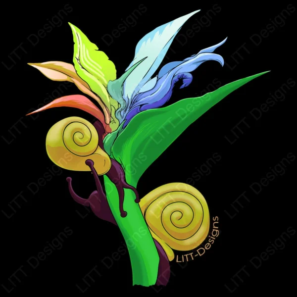 Paradise Flower Digital Illustration - LITT Designs