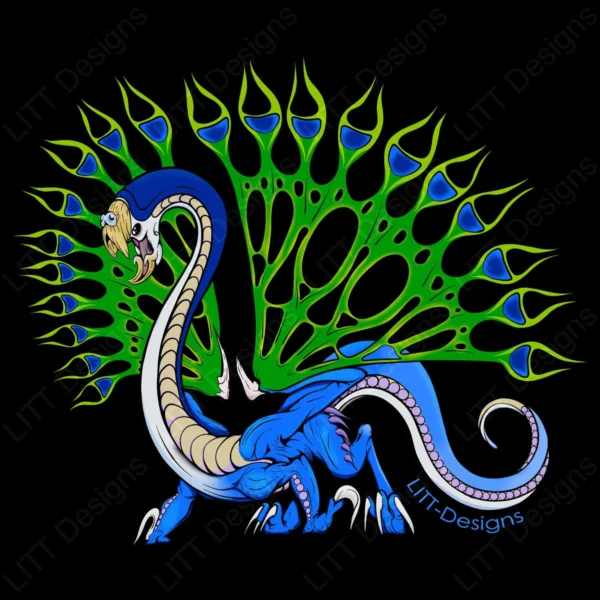 Peacock Digital Illustration - LITT Designs