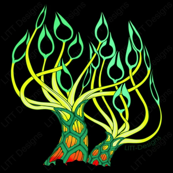 Pineapple Orchids Digital Illustration - LITT Designs
