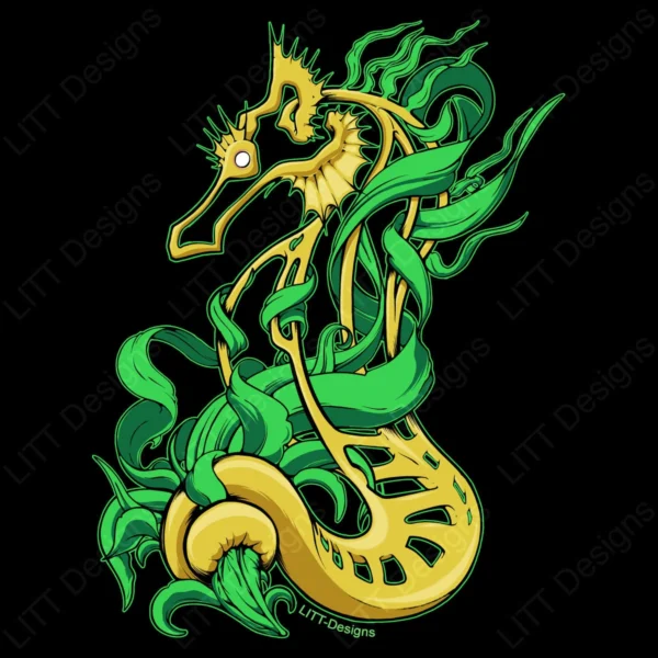 Seahorse Digital Illustration - LITT Designs
