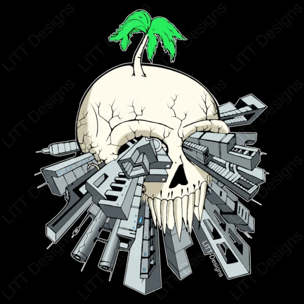 Skull Digital Illustration - LITT Designs