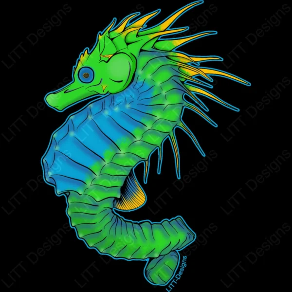 Spikehorse Digital Illustration - LITT Designs