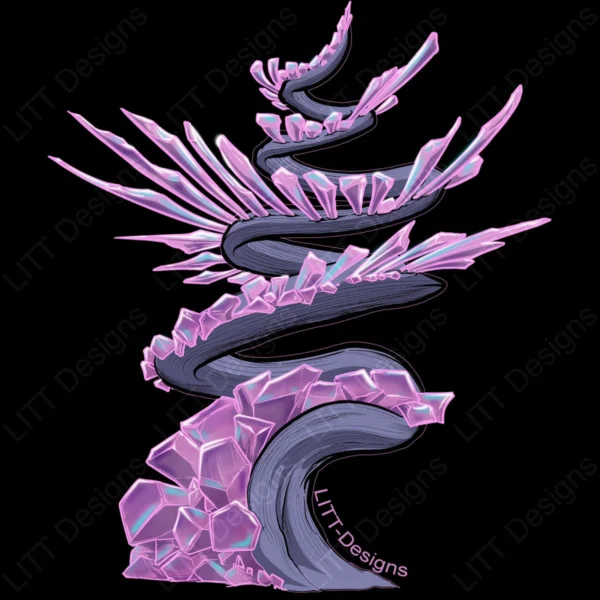 Spiral Quartz Digital Illustration - LITT Designs