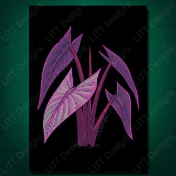 Purple Kalo Print